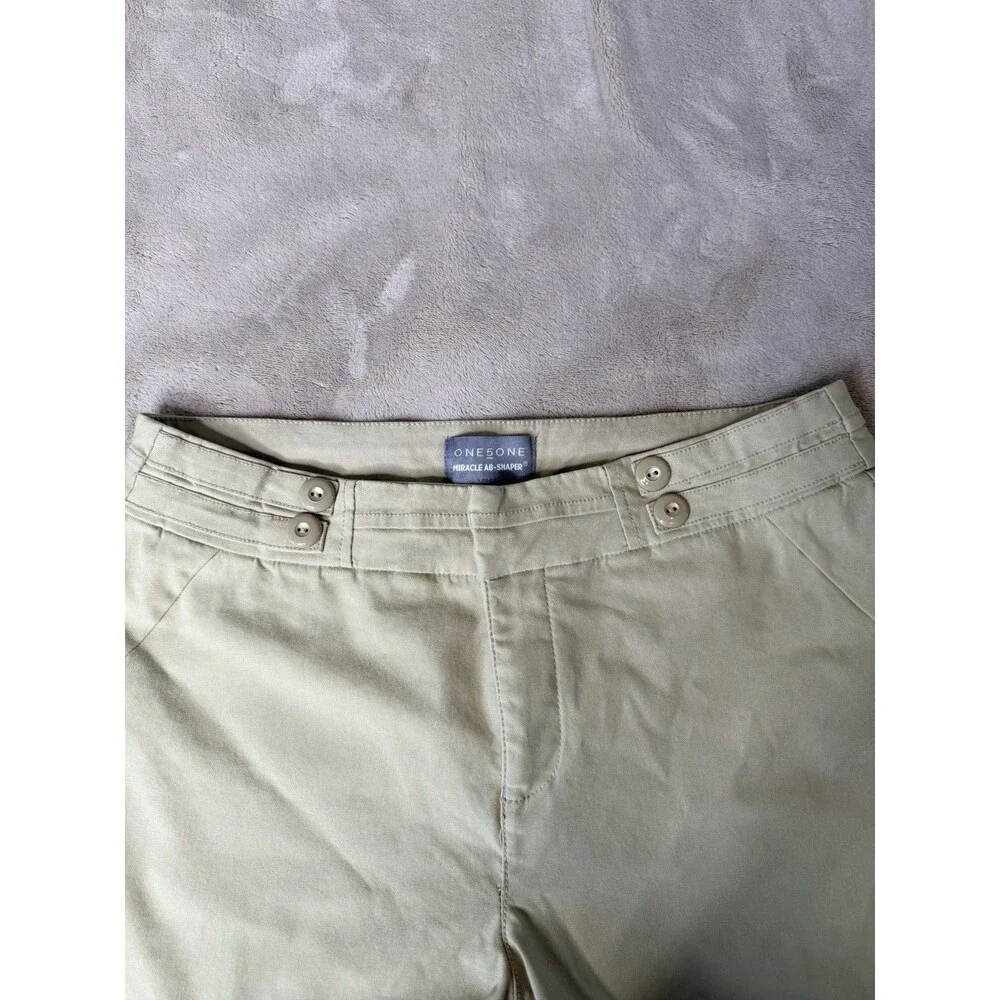 One5One Miracle Ab Shaper Shorts Women Size 10 Beige Mid Rise Casual